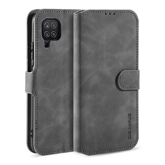 CaseMe CaseMe - Samsung Galaxy A12 Case - Magnetic 2 in 1 Case - Leather Back Cover - Grey