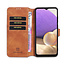 CaseMe - Samsung Galaxy A32 5G Hoesje - Magnetisch 2 in 1 Case - Ming Serie - Leren Back Cover - Licht Bruin