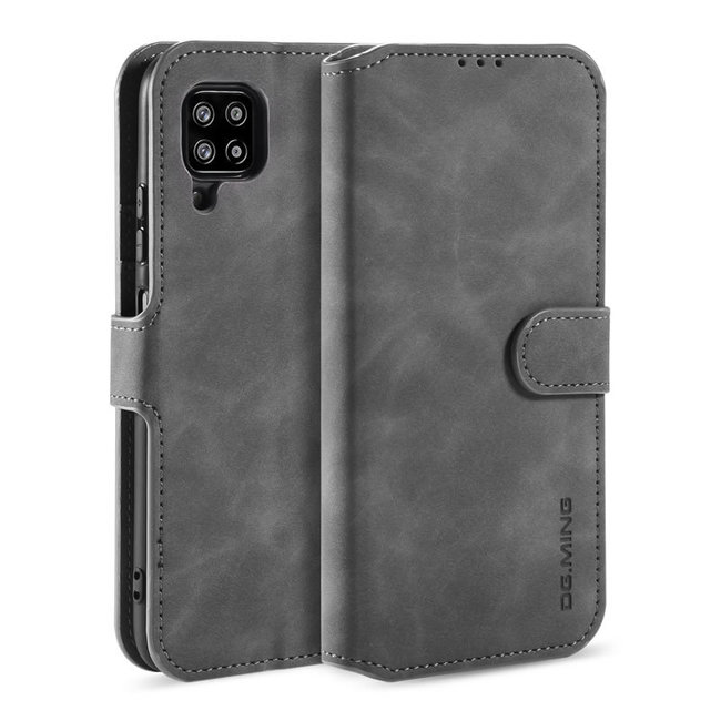 CaseMe - Samsung Galaxy A42 Case - Magnetic 2 in 1 Case - Leather Back Cover - Grey