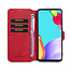 CaseMe - Samsung Galaxy A42 Hoesje - Magnetisch 2 in 1 Case - Ming Serie - Leren Back Cover - Rood