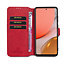 CaseMe - Samsung Galaxy A72 Hoesje - Magnetisch 2 in 1 Case - Ming Serie - Leren Back Cover - Rood