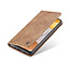 CaseMe - Case for Samsung Galaxy A42 5G - PU Leather Wallet Case Card Slot Kickstand Magnetic Closure - Light Brown