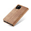 CaseMe - Case for Samsung Galaxy A42 5G - PU Leather Wallet Case Card Slot Kickstand Magnetic Closure - Light Brown