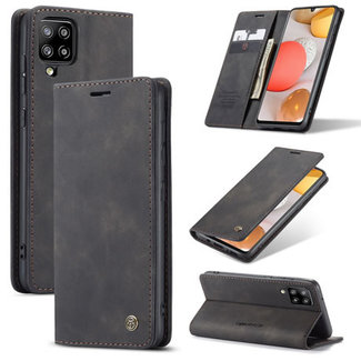 CaseMe CaseMe - Case for Samsung Galaxy A42 5G - PU Leather Wallet Case Card Slot Kickstand Magnetic Closure - Black