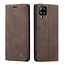 CaseMe - Case for Samsung Galaxy A42 5G - PU Leather Wallet Case Card Slot Kickstand Magnetic Closure - Dark Brown