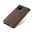 CaseMe - Case for Samsung Galaxy A42 5G - PU Leather Wallet Case Card Slot Kickstand Magnetic Closure - Dark Brown