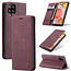 CaseMe - Case for Samsung Galaxy A42 5G - PU Leather Wallet Case Card Slot Kickstand Magnetic Closure - Dark Red