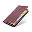 CaseMe - Case for Samsung Galaxy A42 5G - PU Leather Wallet Case Card Slot Kickstand Magnetic Closure - Dark Red
