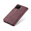 CaseMe - Case for Samsung Galaxy A42 5G - PU Leather Wallet Case Card Slot Kickstand Magnetic Closure - Dark Red
