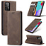 CaseMe - Case for Samsung Galaxy A52 5G - PU Leather Wallet Case Card Slot Kickstand Magnetic Closure - Dark Brown