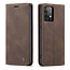 CaseMe - Case for Samsung Galaxy A52 5G - PU Leather Wallet Case Card Slot Kickstand Magnetic Closure - Dark Brown