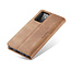 CaseMe - Case for Samsung Galaxy A72 5G - PU Leather Wallet Case Card Slot Kickstand Magnetic Closure - Light Brown