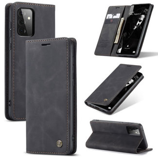 CaseMe CaseMe - Case for Samsung Galaxy A72 5G - PU Leather Wallet Case Card Slot Kickstand Magnetic Closure - Black