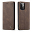 CaseMe - Case for Samsung Galaxy A72 5G - PU Leather Wallet Case Card Slot Kickstand Magnetic Closure - Dark Brown