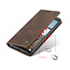 CaseMe - Case for Samsung Galaxy A72 5G - PU Leather Wallet Case Card Slot Kickstand Magnetic Closure - Dark Brown