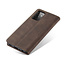 CaseMe - Case for Samsung Galaxy A72 5G - PU Leather Wallet Case Card Slot Kickstand Magnetic Closure - Dark Brown