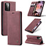 CaseMe - Case for Samsung Galaxy A72 5G - PU Leather Wallet Case Card Slot Kickstand Magnetic Closure - Dark Red