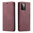 CaseMe - Case for Samsung Galaxy A72 5G - PU Leather Wallet Case Card Slot Kickstand Magnetic Closure - Dark Red