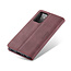 CaseMe - Case for Samsung Galaxy A72 5G - PU Leather Wallet Case Card Slot Kickstand Magnetic Closure - Dark Red