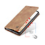 CaseMe - Case for Samsung Galaxy A32 5G - PU Leather Wallet Case Card Slot Kickstand Magnetic Closure - Light Brown