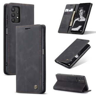 CaseMe CaseMe - Samsung Galaxy A32 5G hoesje - Wallet Book Case - Magneetsluiting - Zwart