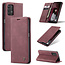 CaseMe - Case for Samsung Galaxy A32 5G - PU Leather Wallet Case Card Slot Kickstand Magnetic Closure - Dark Red