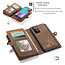 CaseMe - Case for Samsung Galaxy A52 5G - Wallet Case with Card Holder, Magnetic Detachable Cover - Brown