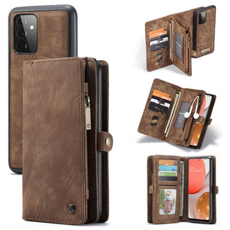CaseMe CaseMe - Case for Samsung Galaxy A72 5G - Wallet Case with Card Holder, Magnetic Detachable Cover - Brown
