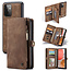 CaseMe - Case for Samsung Galaxy A72 5G - Wallet Case with Card Holder, Magnetic Detachable Cover - Brown