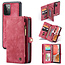 CaseMe - Case for Samsung Galaxy A72 5G - Wallet Case with Card Holder, Magnetic Detachable Cover - Red