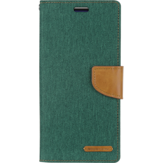 Mercury Goospery Case for Samsung Galaxy A72 5G - Mercury Canvas Diary Case - Flip Cover - Green