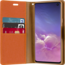 Samsung Galaxy A72 5G Hoesje - Mercury Canvas Diary Wallet Case - Hoesje met Pasjeshouder - Oranje