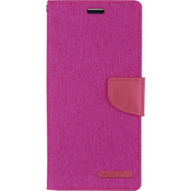 Samsung Galaxy A72 5G Hoesje - Mercury Canvas Diary Wallet Case - Hoesje met Pasjeshouder Roze