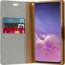 Samsung Galaxy A42 5G Hoesje - Mercury Canvas Diary Wallet Case - Hoesje met Pasjeshouder - Grijs