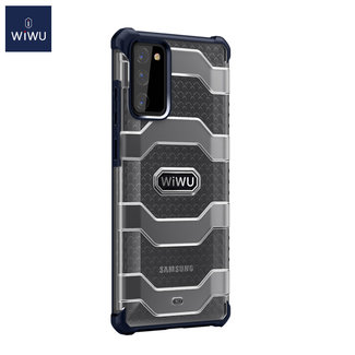 WIWU WiWu - Samsung Galaxy S20 FE Hoesje - Voyager Case - Schokbestendige Back Cover - Donker Blauw