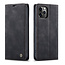 CaseMe - Case for iPhone 12 Pro Max - PU Leather Wallet Case Card Slot Kickstand Magnetic Closure - Black