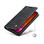 CaseMe - Case for iPhone 12 Pro Max - PU Leather Wallet Case Card Slot Kickstand Magnetic Closure - Black