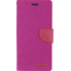 iPhone 12 / 12 Pro Hoesje - Mercury Canvas Diary Wallet Case - Hoesje met Pasjeshouder - Roze