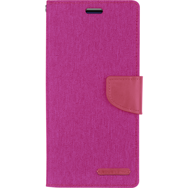 Samsung Galaxy Note 20 Hoesje - Mercury Canvas Diary Wallet Case - Hoesje met Pasjeshouder - Roze