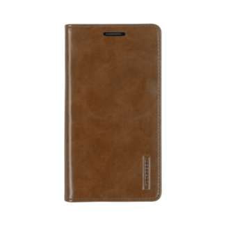 Mercury Goospery Case for iPhone 12 / 12 Pro - Blue Moon Flip Case - With card holder - Brown