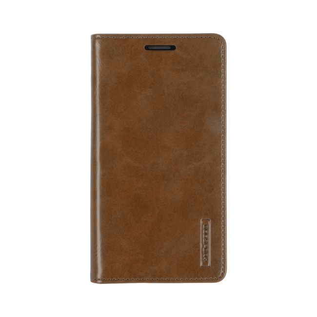 Case for iPhone 12 / 12 Pro - Blue Moon Flip Case - With card holder - Brown