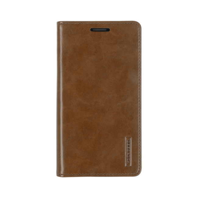 Samsung Galaxy Note 20 Hoesje - Blue Moon Flip Case - Met pasjeshouder - Bruin