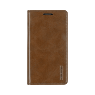 Mercury Goospery Case for Samsung Galaxy S21 - Blue Moon Flip Case - With card holder - Brown