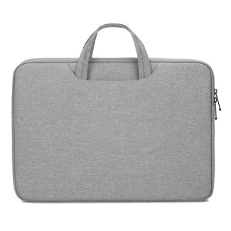 Cover2day Laptop bag - Laptop sleeve 13 inch - Laptop bag and Laptop Sleeve in one - With Extra Compartment - Light Gray