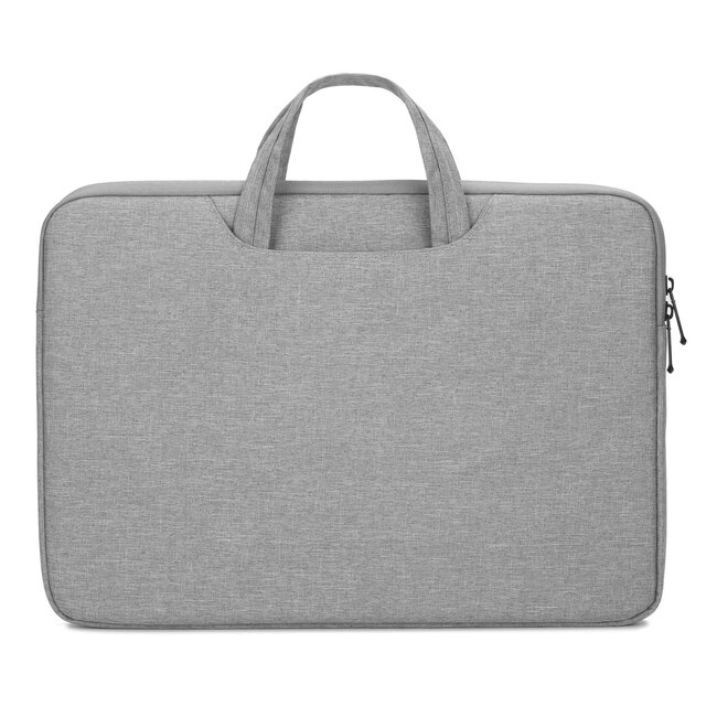 Laptoptas - Laptophoes 13 inch - Laptop tas en Laptop Sleeve in één - Met Extra Vak - Licht Grijs