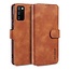 CaseMe - Samsung Galaxy A02s Case - with Magnetic closure - Leather Book Case - Light Brown