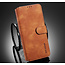 CaseMe - Samsung Galaxy A02s Case - with Magnetic closure - Leather Book Case - Light Brown