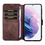CaseMe - Samsung Galaxy A02s Case - with Magnetic closure - Leather Book Case - Dark Brown