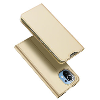 Dux Ducis Dux Ducis - Case for Xiaomi Mi 11 - Ultra Slim PU Leather Flip Folio Case with Magnetic Closure - Gold