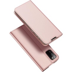 Dux Ducis - Case for Samsung Galaxy A02s - Ultra Slim PU Leather Flip Folio Case with Magnetic Closure - Rose Gold